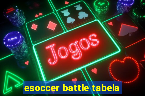 esoccer battle tabela